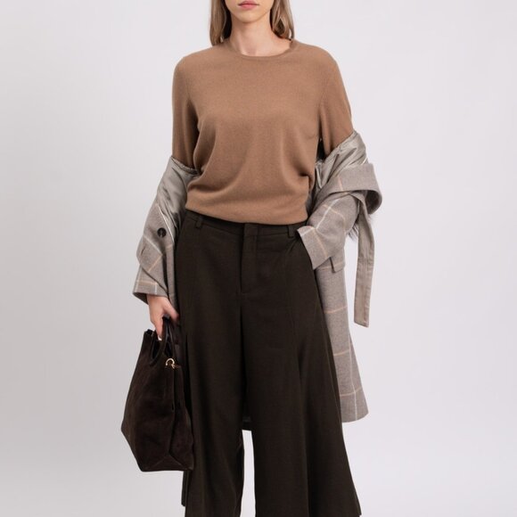 NWT MALO 100% Cashmere Sweater - IT44, US8, M, Taupe Tan, Crewneck - Picture 7 of 9